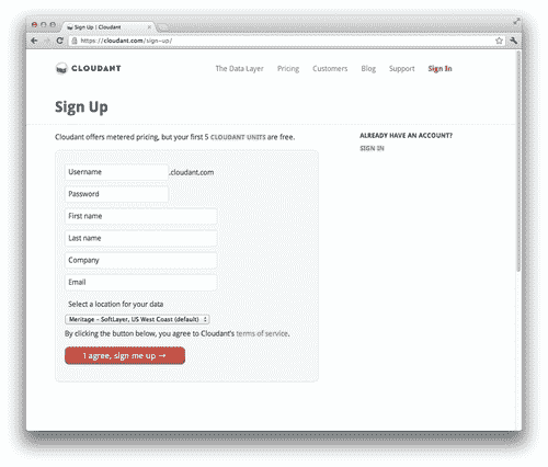 Getting started with Cloudant