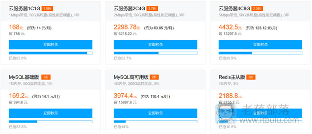 腾讯云秒杀活动