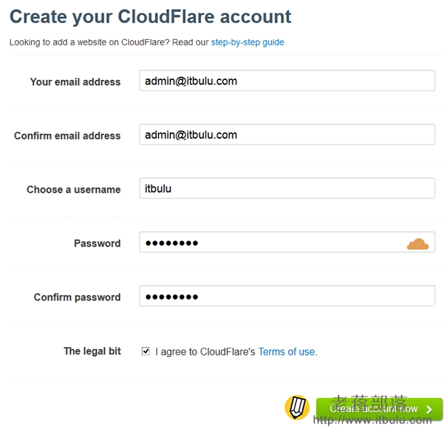 cloudflare账户新注册