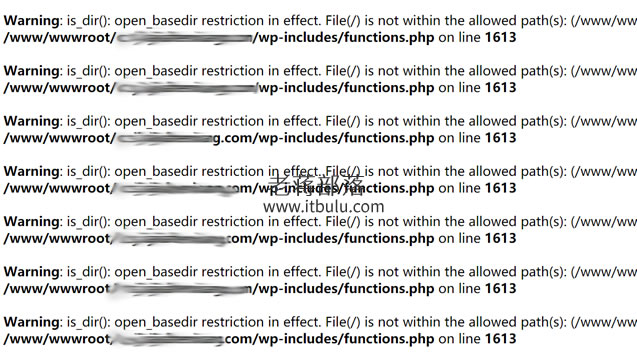 WordPress搬家出现"Warning:is_dir(): open_basedir"问题解决