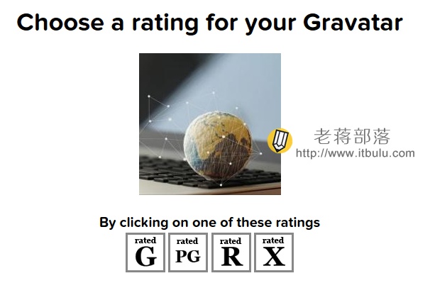 gravatar选择评级