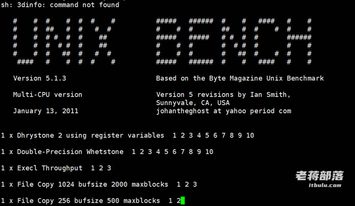 利用UnixBench脚本一键跑分Linux服务器性能（系统读写进程及图形化测试）