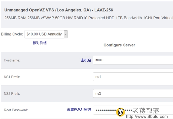 设置Hostodo VPS信息以及选择系统