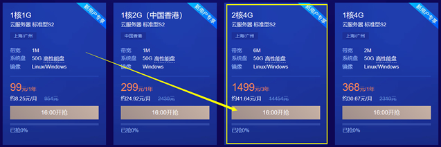 腾讯云国内优惠服务器限时活动 - 上海广州/2核/4G/6Mbps 1499元/3年