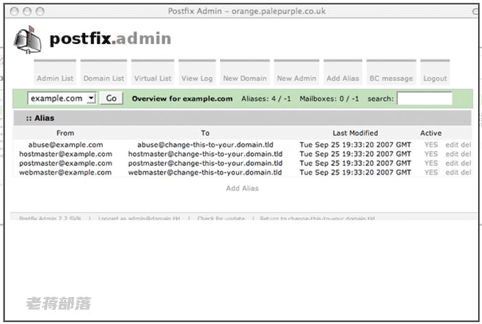 Postfix Admin