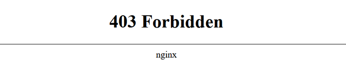 "403 Forbidden"问题