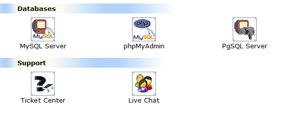 登陆IXWEBHosting面板找到数据库管理界面
