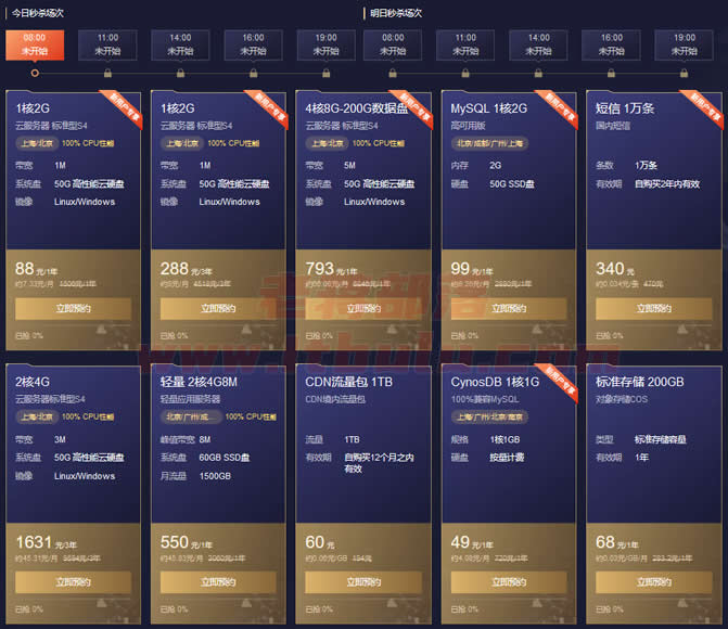 腾讯云双11促销正式活动上线 - 满返代金券 升级续费 秒杀爆款等